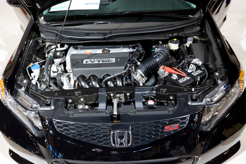 Honda maintenance image showing engine